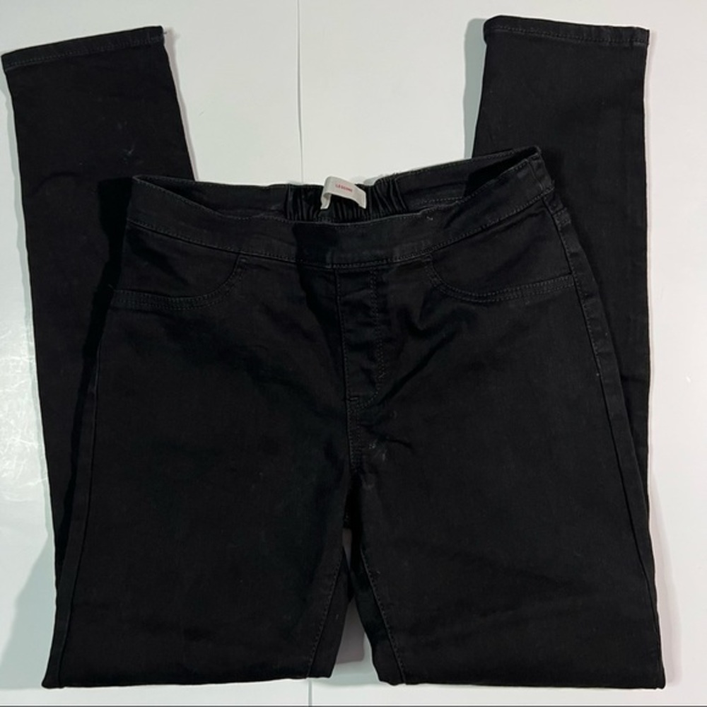 Levi's Black Denim Leggings Comfort Stretch Jeggings Regular Girl's Size 14
